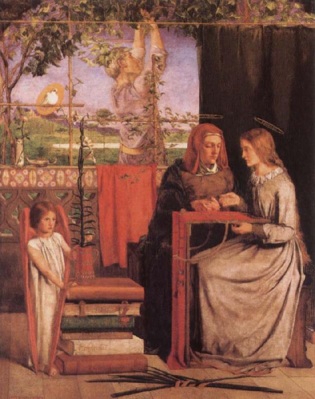 Dante Gabriel Rossetti Girlhood of Mary Virgin oil painting image